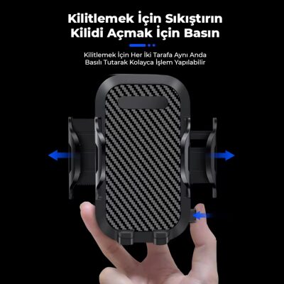 KingMa Vantuzlu Uzayan Ayarlanabilir Cam ve Torpido İçin Araç İçi Telefon Tutucu - 7