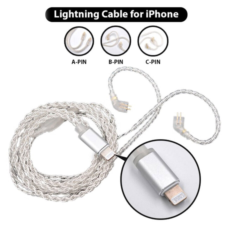 KZ Lightning A Tipi Kulaklık Kablosu Gümüş - 5