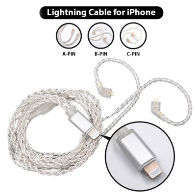 KZ Lightning A Tipi Kulaklık Kablosu Gümüş - 5