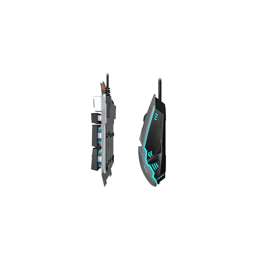 Lecoo CM107 Kablolu RGB Aydınlatmalı Gaming Türkçe Q Klavye & Mouse Seti Siyah - 4