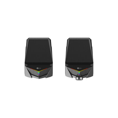 Lecoo DS104 Kablolu USB + 3.5mm Jack RGB Aydınlatmalı 6W Masaüstü Hoparlör Siyah - 3