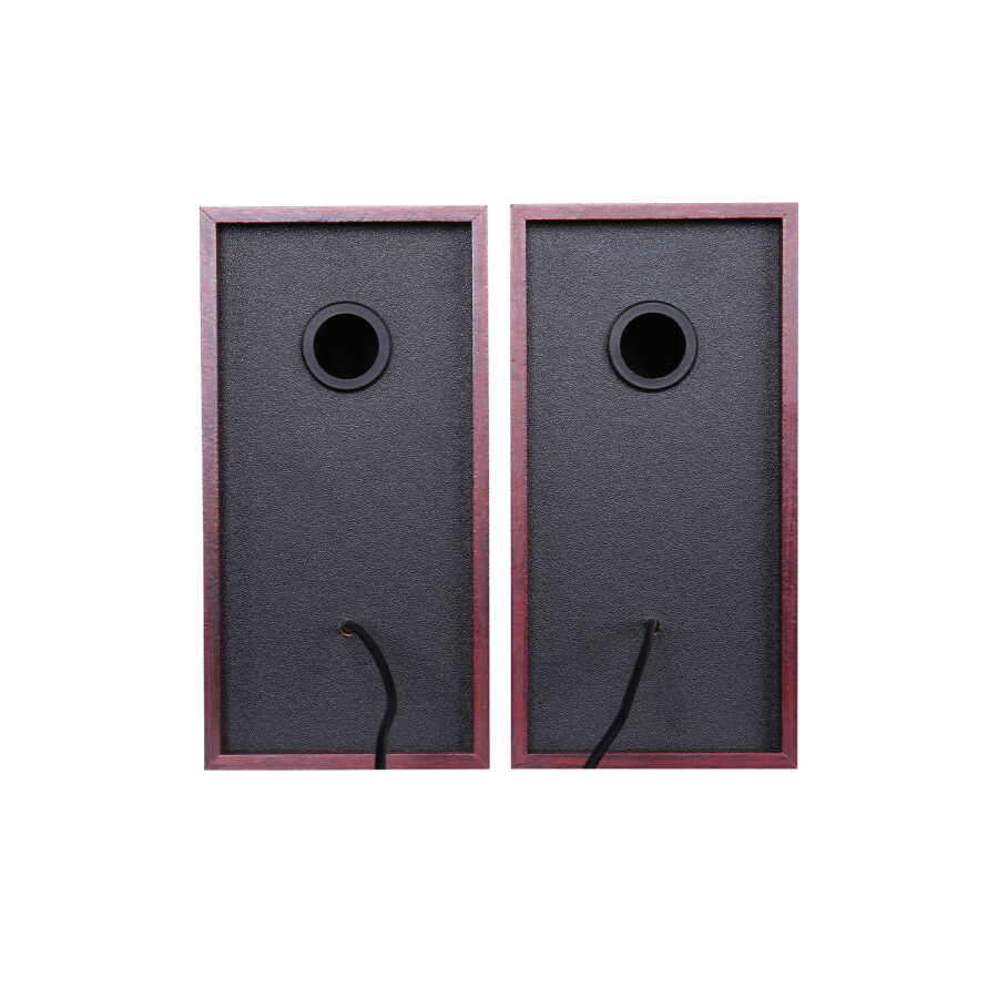 Lecoo DS105 USB + 3.5mm Jack Kablolu 6W Stereo Masaüstü Bilgisayar Hoparlörü Ahşap - 3