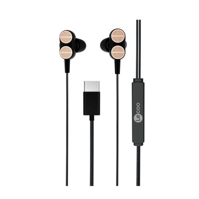 Lecoo EH102 Çift Sürücülü Type-C Kablolu Kulak İçi Kulaklık