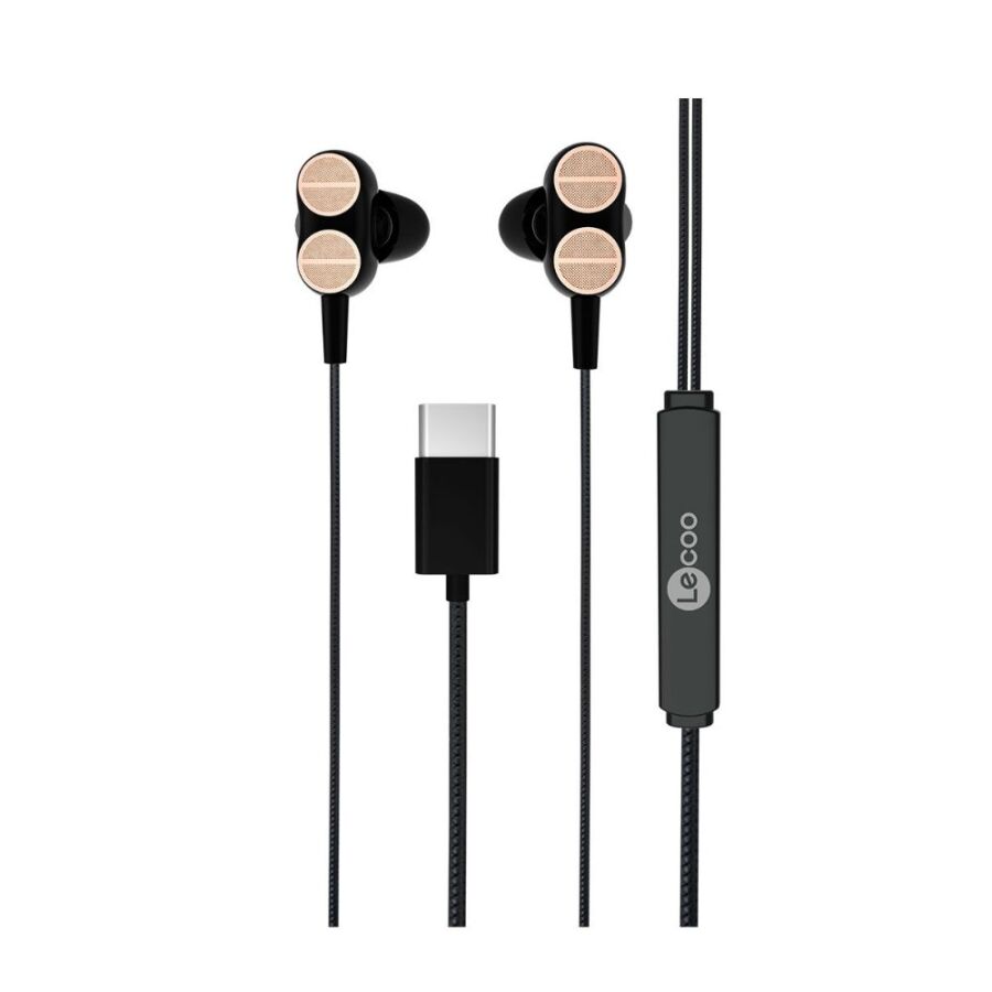 Lecoo EH102 Çift Sürücülü Type-C Kablolu Kulak İçi Kulaklık - 1