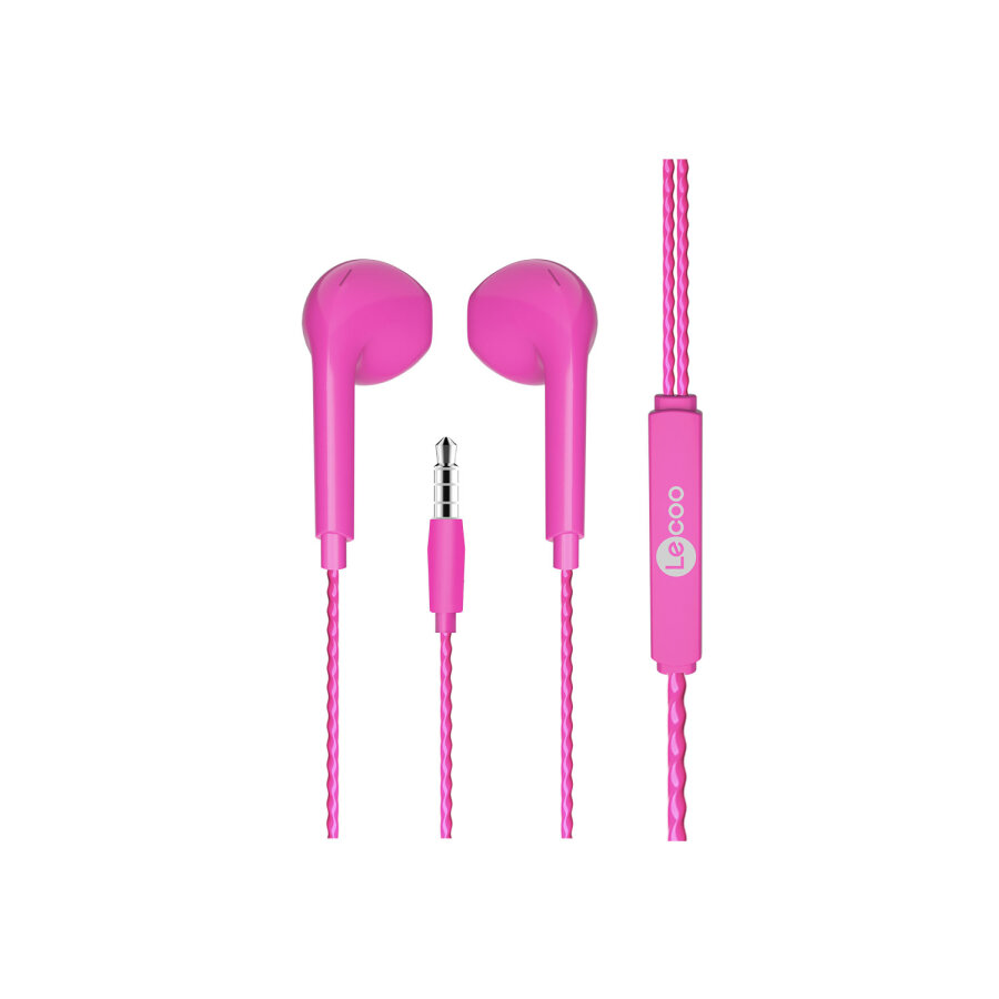 Lecoo EH104 Kablolu Kulak İçi Kulaklık Pembe - 1
