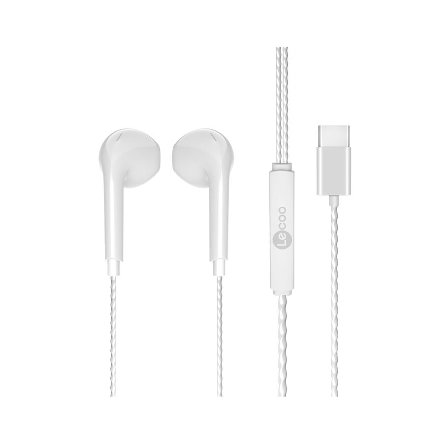 Lecoo EH104 Kablolu Type-C Kulak İçi Kulaklık Beyaz - 3