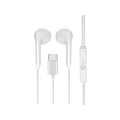 Lecoo EH104 Kablolu Type-C Kulak İçi Kulaklık Beyaz