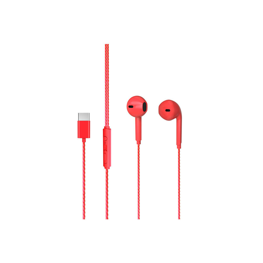 Lecoo EH104 Kablolu Type-C Kulak İçi Kulaklık Kırmızı - 4
