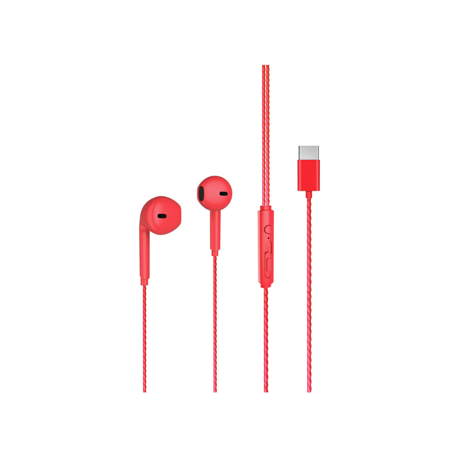 Lecoo EH104 Kablolu Type-C Kulak İçi Kulaklık Kırmızı - 5