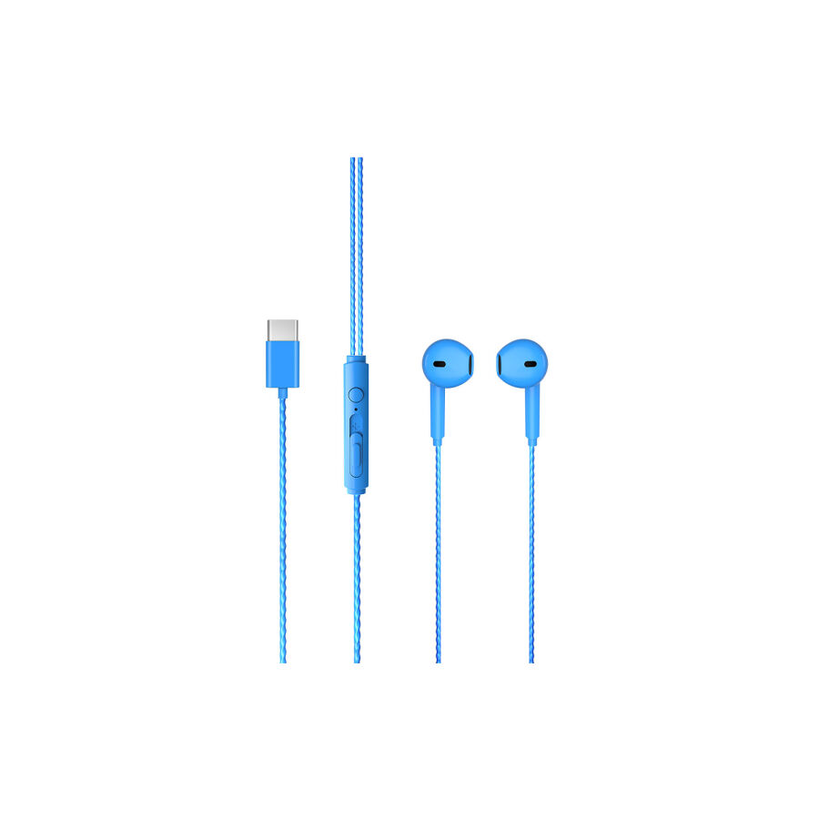 Lecoo EH104 Kablolu Type-C Kulak İçi Kulaklık Mavi - 2