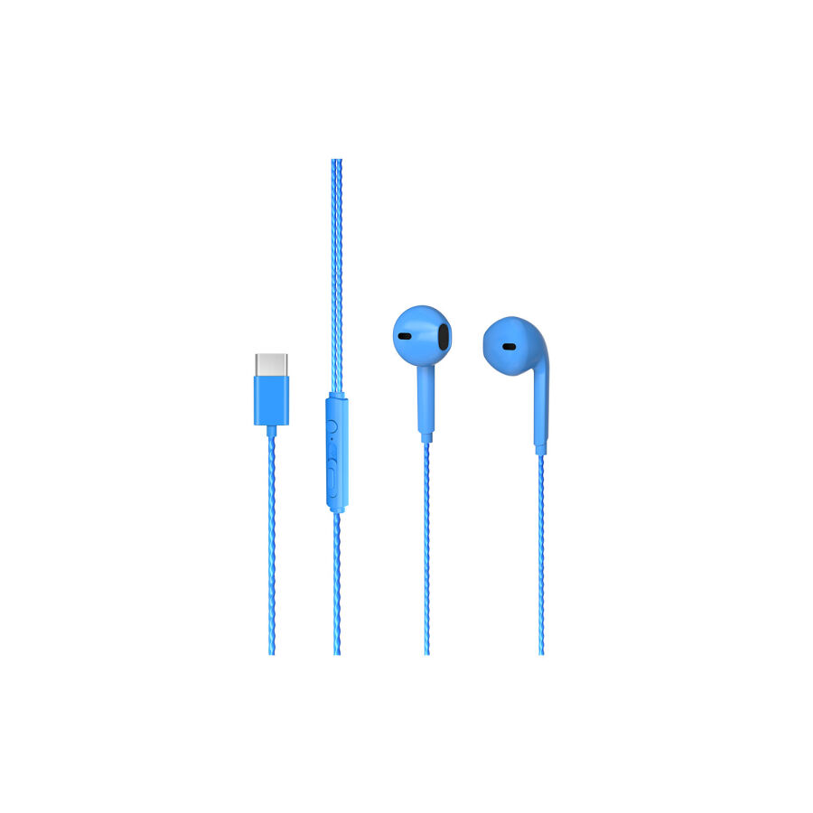 Lecoo EH104 Kablolu Type-C Kulak İçi Kulaklık Mavi - 3