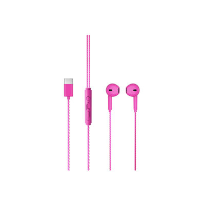 Lecoo EH104 Kablolu Type-C Kulak İçi Kulaklık Pembe - 5