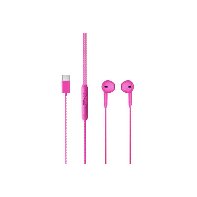 Lecoo EH104 Kablolu Type-C Kulak İçi Kulaklık Pembe - 5