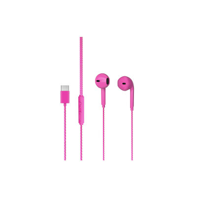 Lecoo EH104 Kablolu Type-C Kulak İçi Kulaklık Pembe - 2