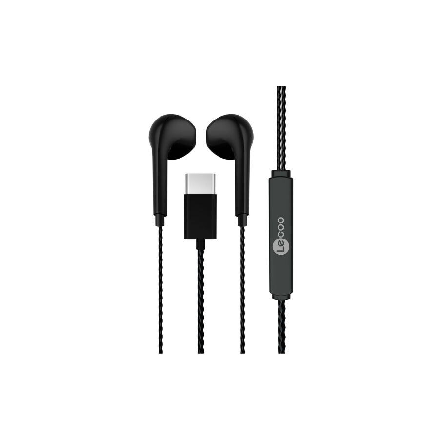 Lecoo EH104 Kablolu Type-C Kulak İçi Kulaklık Siyah - 1