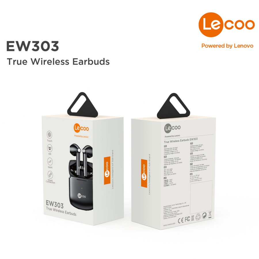 Lecoo EW303 Bluetooth 5.0 Kablosuz Kulak İçi Kulaklık Siyah - 6