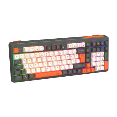 Lecoo GK104 Üç Modlu RGB Gaming Oyuncu Klavyesi Bluetooth 2.4GHz Kablosuz Kablolu Şarjlı Membran Türkçe Q - 12