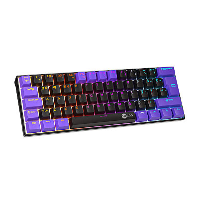 Lecoo GK601 Pro Red Switch RGB 3 Modlu Hot Swap Kablosuz Mekanik Gaming Oyuncu Klavyesi 1000Hz Türkçe Q Siyah - 5