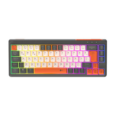 Lecoo GK680 68 Tuş Üç Modlu RGB Gaming Oyuncu Klavyesi Bluetooth 2.4GHz Kablosuz Kablolu Membran Türkçe Q