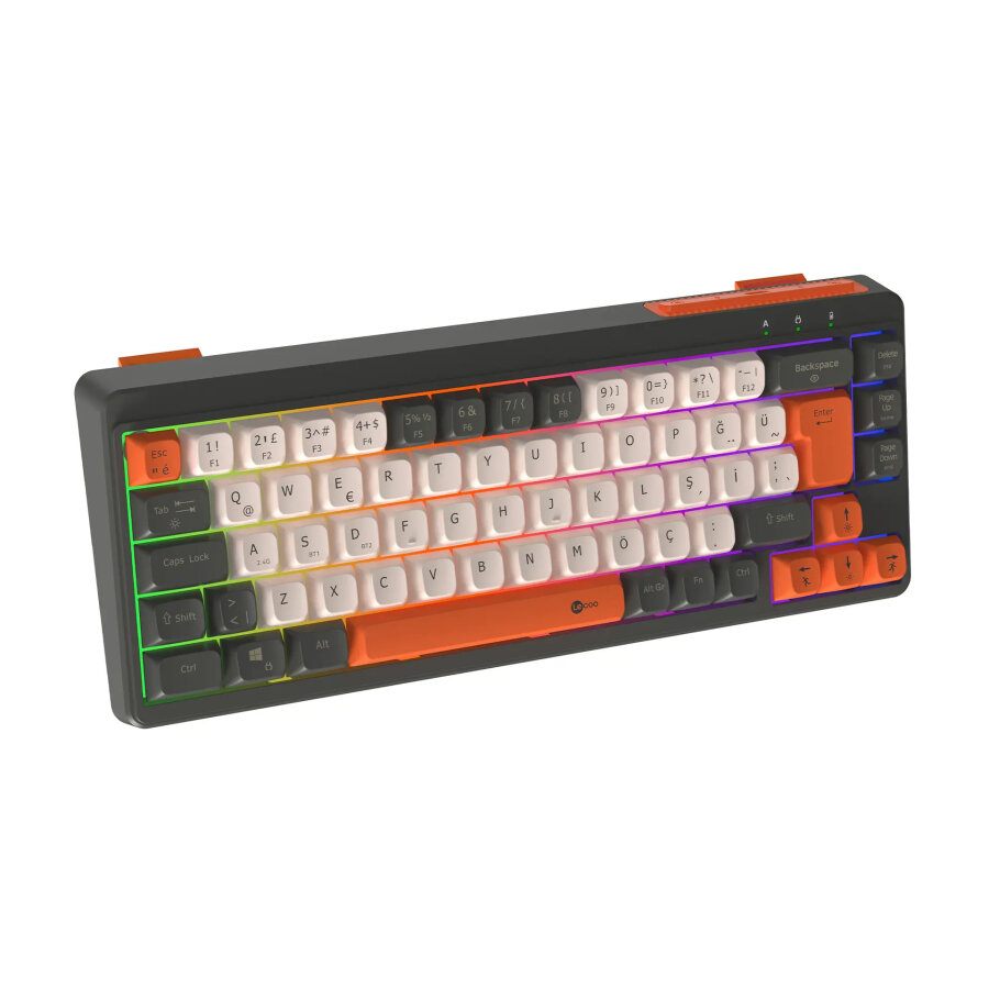 Lecoo GK680 68 Tuş Üç Modlu RGB Gaming Oyuncu Klavyesi Bluetooth 2.4GHz Kablosuz Kablolu Membran Türkçe Q - 9