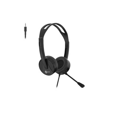 Lecoo HT106 Kablolu 3.5mm Jacklı Mikrofonlu Kulak Üstü Kulaklık Siyah