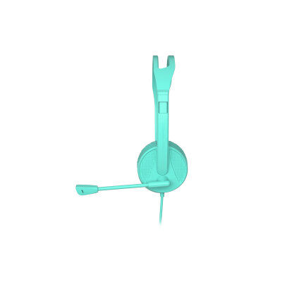 Lecoo HT106 Kablolu 3.5mm Jacklı Mikrofonlu Kulak Üstü Kulaklık Turkuaz - 3