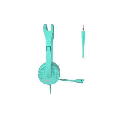 Lecoo HT106 Kablolu 3.5mm Jacklı Mikrofonlu Kulak Üstü Kulaklık Turkuaz - 2