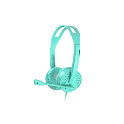 Lecoo HT106 Kablolu 3.5mm Jacklı Mikrofonlu Kulak Üstü Kulaklık Turkuaz - 7