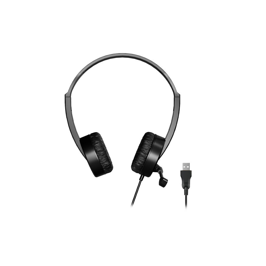 Lecoo HT106 USB Kablolu Mikrofonlu Kulak Üstü Kulaklık Siyah - 1