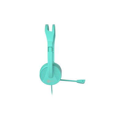 Lecoo HT106 USB Kablolu Mikrofonlu Kulak Üstü Kulaklık Turkuaz - 4