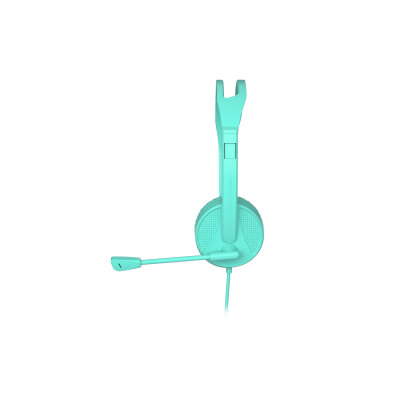 Lecoo HT106 USB Kablolu Mikrofonlu Kulak Üstü Kulaklık Turkuaz - 5