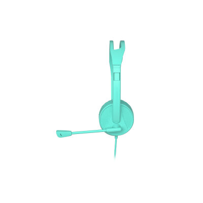 Lecoo HT106 USB Kablolu Mikrofonlu Kulak Üstü Kulaklık Turkuaz - 5