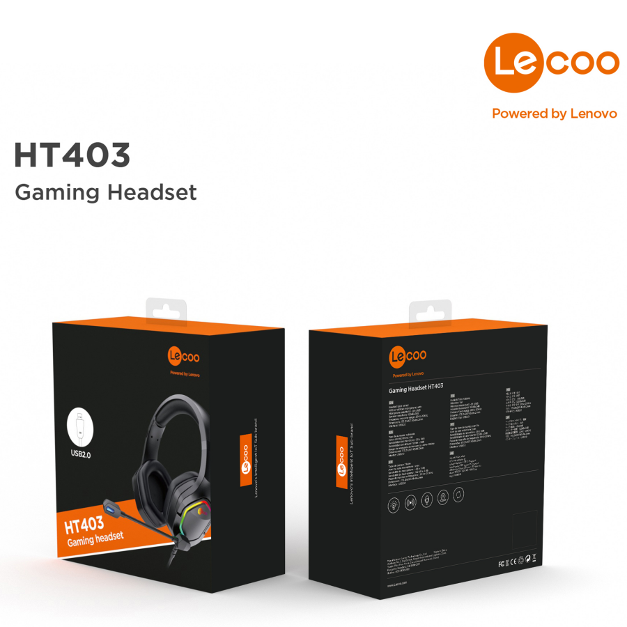 Lecoo HT403 Kulak Üstü RGB Gaming Oyuncu Kulaklığı - 8