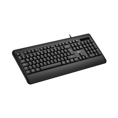Lecoo KB104 USB Kablolu Türkçe Q Ergonomik Ofis Bilgisayar Klavyesi Siyah - 3