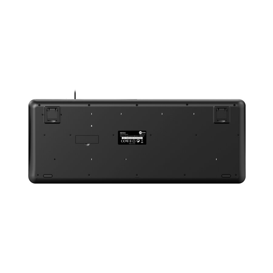 Lecoo KB104 USB Kablolu Türkçe Q Ergonomik Ofis Bilgisayar Klavyesi Siyah - 5