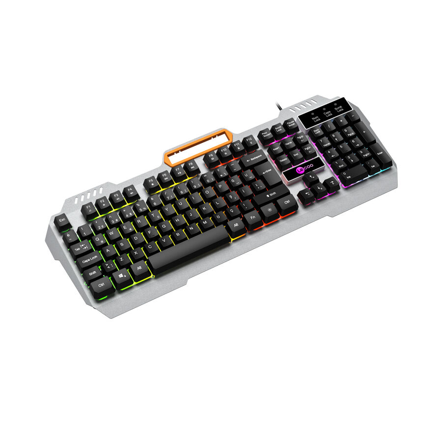 Lecoo KB123 Rainbow Aydınlatmalı Makro Tuşlu Gaming Membran Türkçe Q Klavye Siyah - 3