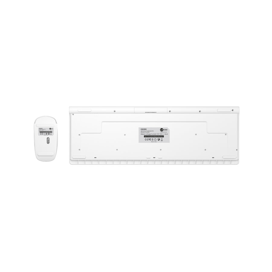 Lecoo KW203 Kablosuz Türkçe Q Ergonomik Klavye & Mouse Seti Beyaz - 5