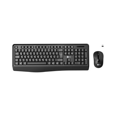 Lecoo KW211 Kablosuz Türkçe Q Bilek Destekli Membran Klavye & Mouse Seti Siyah