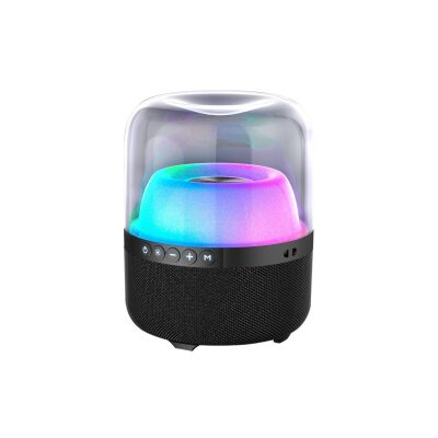 Lecoo RS19 RGB Aydınlatmalı Bluetooth Stereo 10W Taşınabilir Hoparlör Siyah - 2