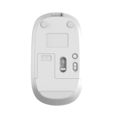 Lecoo WS209 Dual Mod Bluetooth ve Kablosuz Şarj Edilebilir Optik Mouse Beyaz - 3