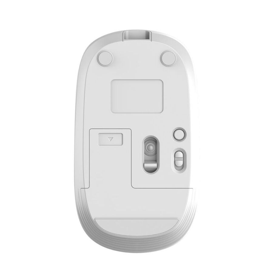 Lecoo WS209 Dual Mod Bluetooth ve Kablosuz Şarj Edilebilir Optik Mouse Beyaz - 3