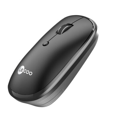 Lecoo WS209 Dual Mod Bluetooth ve Kablosuz Şarj Edilebilir Optik Mouse Siyah - 2