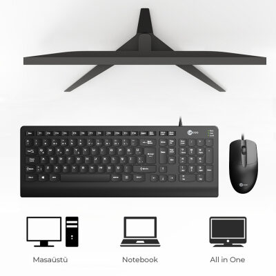 Lenovo Lecoo CM103 Kablolu Klavye ve Mouse Set - 9