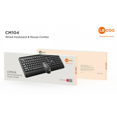 Lenovo Lecoo CM104 Kablolu Klavye ve Mouse Set - 5