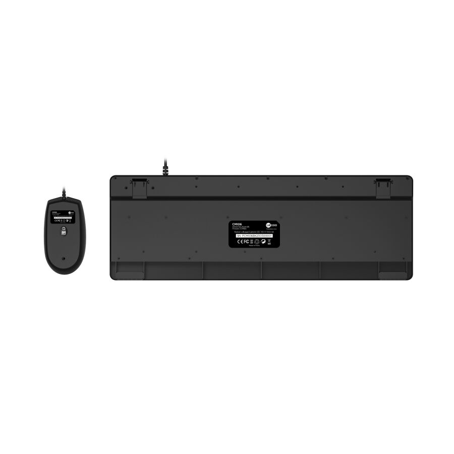 Lenovo Lecoo CM106 USB Kablolu Türkçe Q Klavye & Mouse Set Siyah - 5