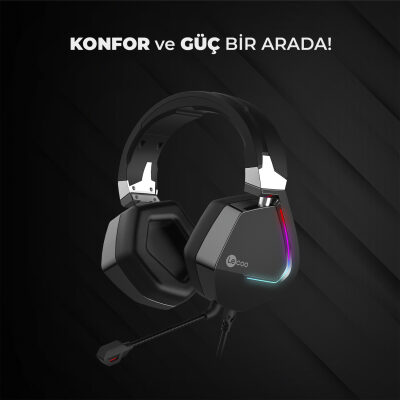 Lenovo Lecoo HT402 7.1 Kulak Üstü RGB Gaming Oyuncu Kulaklığı - 7