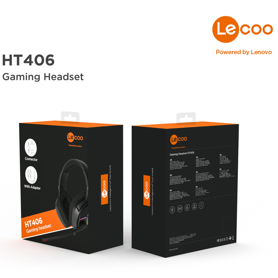 Lenovo Lecoo HT406 Kablolu RGB Oyuncu Kulaklığı - 6