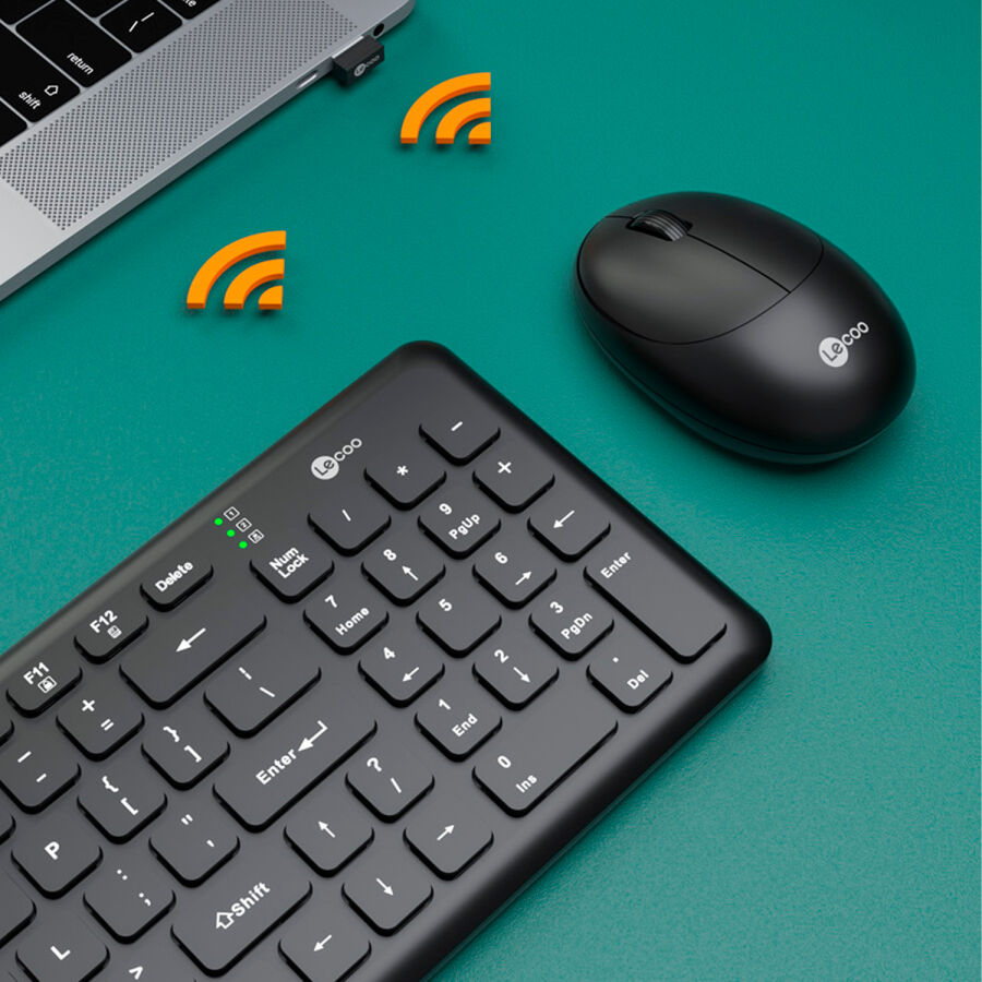 Lenovo Lecoo KW204 Kablosuz Klavye & Mouse Set Siyah - 7