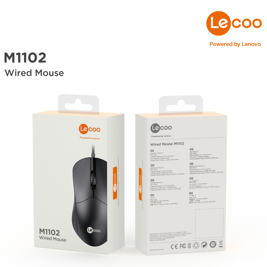 Lenovo Lecoo M1102 Kablolu Mouse - 6