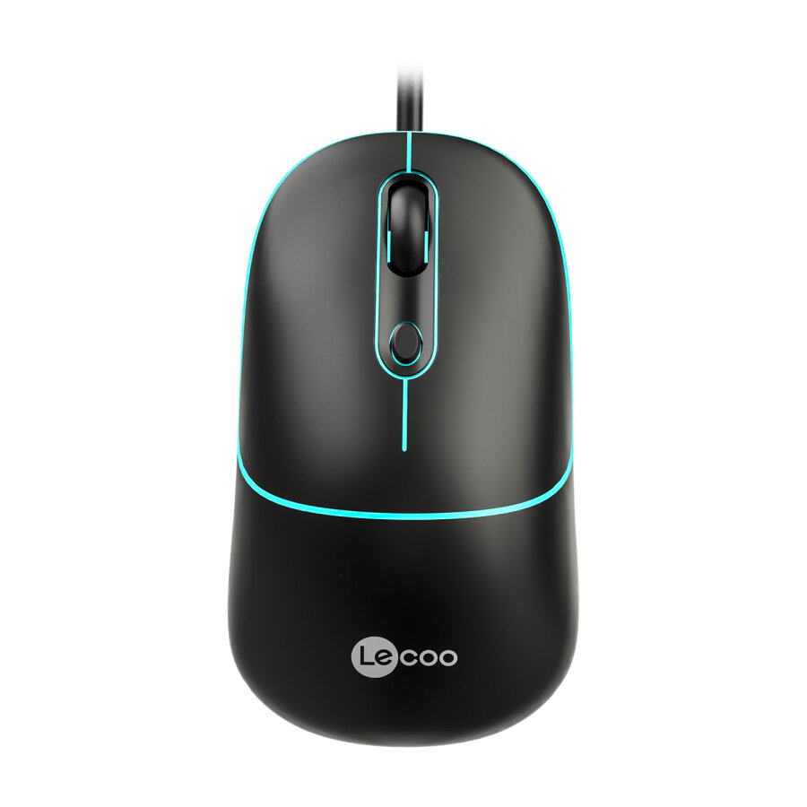Lecoo MS110 RGB Sessiz Tuşlu Kablolu Optik Mouse Siyah - 1